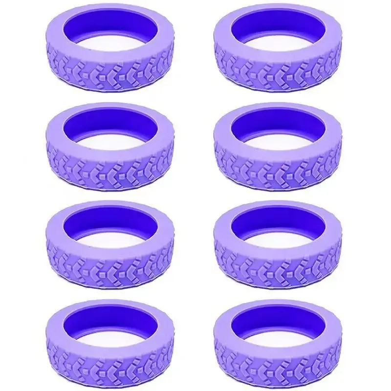 8 protections de roulettes de valise en silicone, épaisses, antidérapantes, résistantes à l'usure, réduisant le bruit