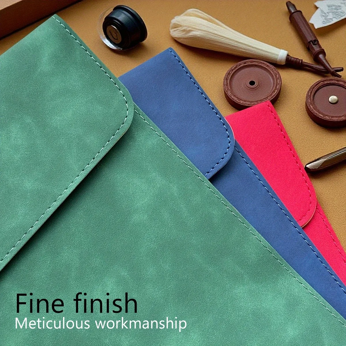 porte-documents a4 en cuir pu personnalisé avec nom, 5 couleurs, classeur pour le bureau et les voyages, organiseur élégant