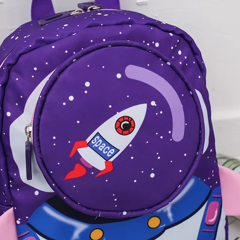 enfants dessin animé fusée sac à dos maternelle anti-perte cartable enfant sacs d'école préscolaire bébé enfant en bas âge sac avec corde de traction
