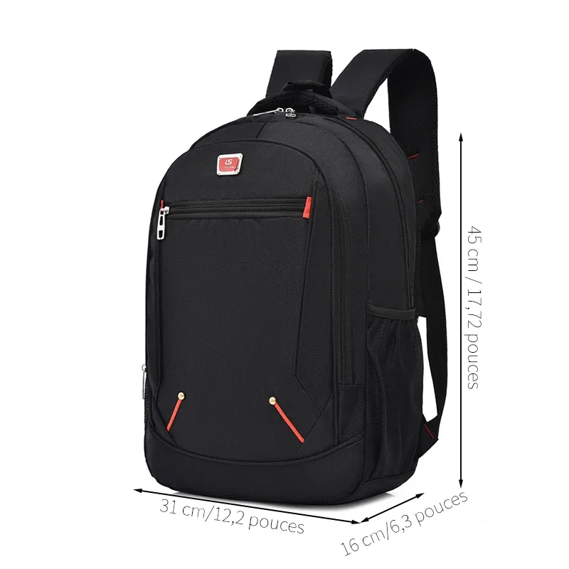 sac à dos de style nouveau pour hommes, sac à dos décontracté grande capacité, sac d'ordinateur multifonctionnel pour voyages d'affaires, sac d'école moyen à grand format