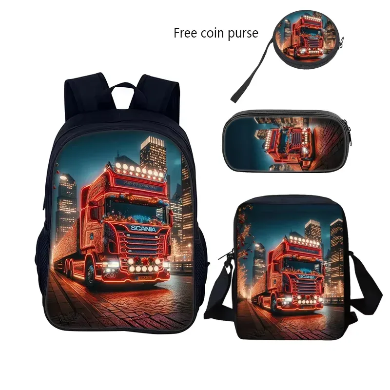 scania-sac à dos durable pour l'école, étui à crayons, livre d'ordinateur, cadeau d'anniversaire pour enfant, 