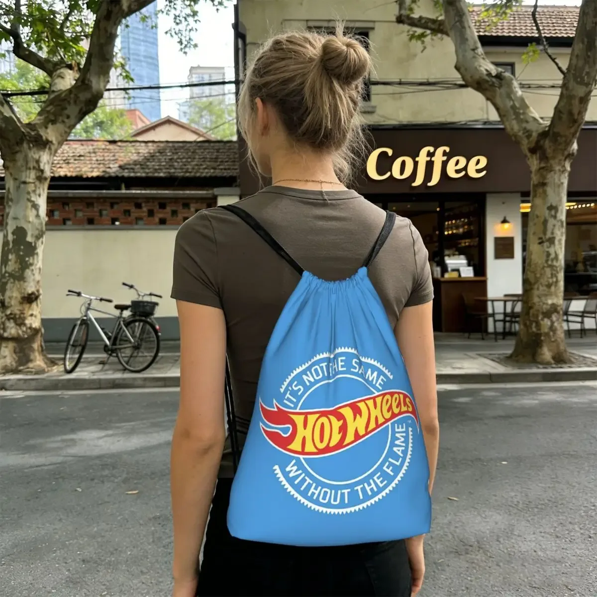 sac à dos à cordon hot wheels race, sac de sport, sac de voyage portable à cordon pour hommes et femmes