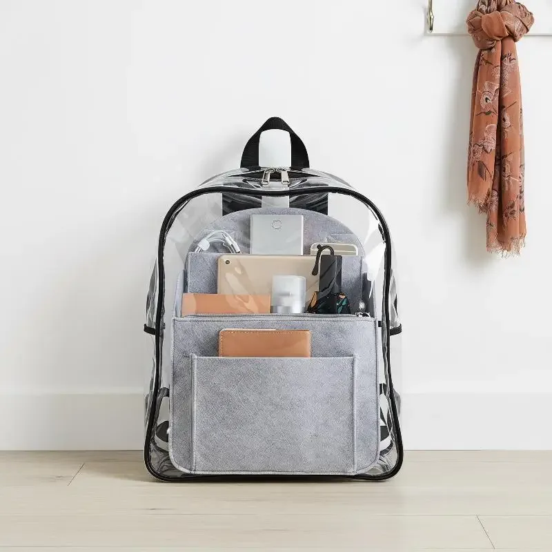 organisateur de sac à dos en feutre, insert multi-compartiments, doublure de sac, grande capacité, séparateur léger pour le voyage, l'école et le rangement