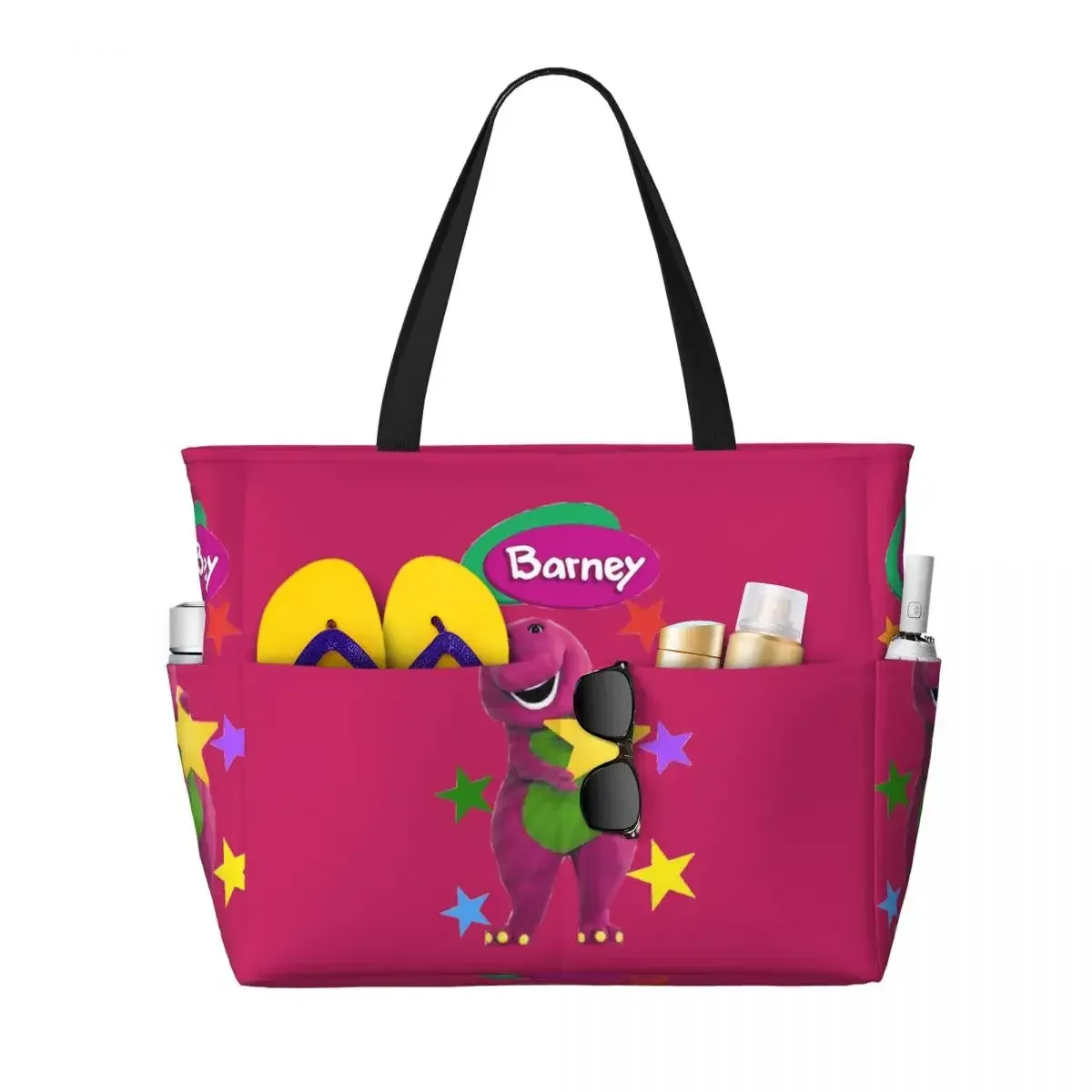 barney and friends – sac fourre-tout de plage, sac de sport, de yoga, grand sac fourre-tout pour femmes, sac de voyage, sac de fitness