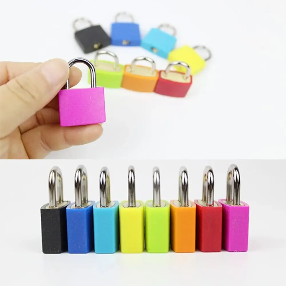 cadenas de 23 mm coloré pour la maison, les dortoirs, les petits bagages, valises, portes d'armoires et sacs à dos, avec 2 clés