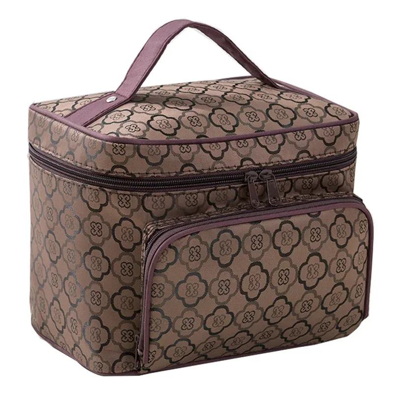 nouveau sac à cosmétiques à fleurs de grande capacité, boîte à cosmétiques à fermeture éclair, organisateurs de rangement, trousse de maquillage de toilette de voyage szl8061