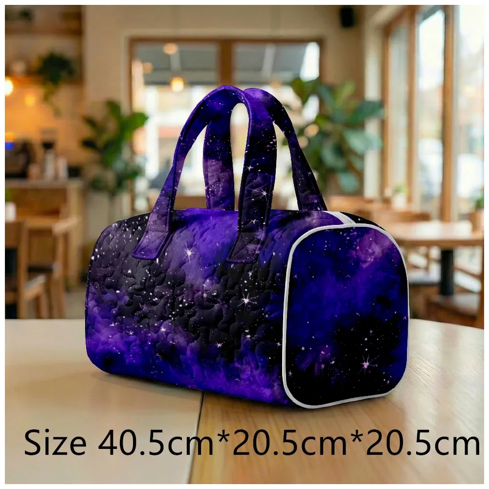 sac fourre-tout matelassé tendance pour femmes, motif tie-dye et marbré, sac à bandoulière grande capacité, sac à main pour les voyages, le shopping, la plage, la salle de sport