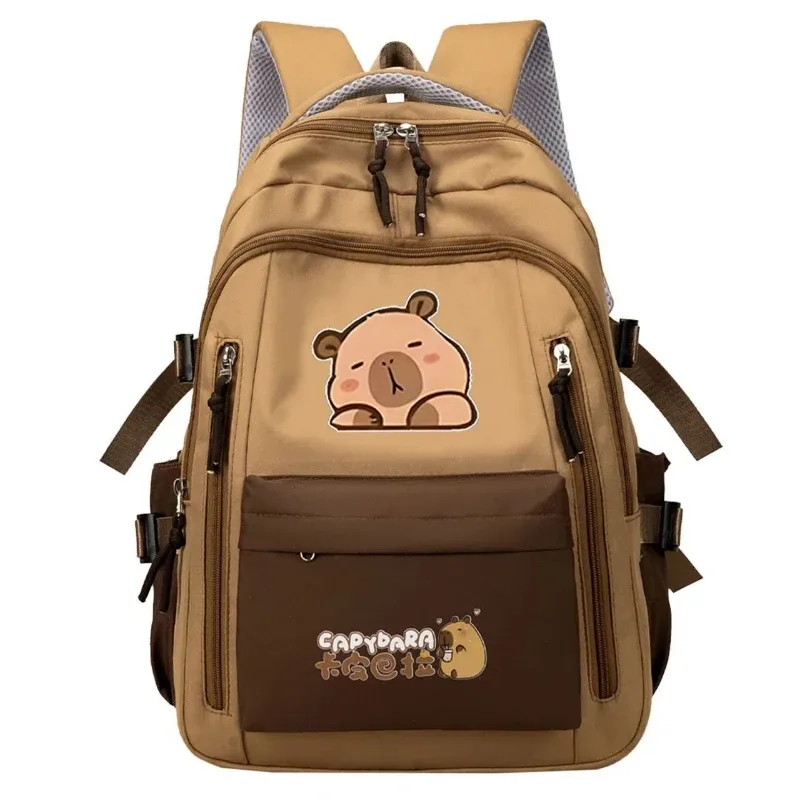 capybara école sac à dos adolescents filles sacs d'école ensemble sac à dos décontracté enfants 3 pièces livre sac kawaii enfants cartable voyage sac à dos