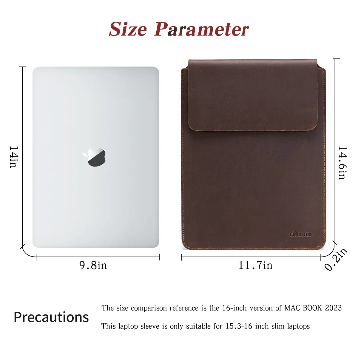 housse pour ordinateur portable en cuir véritable, fine et protectrice, pour macbook air/pro de 15/15,6 pouces