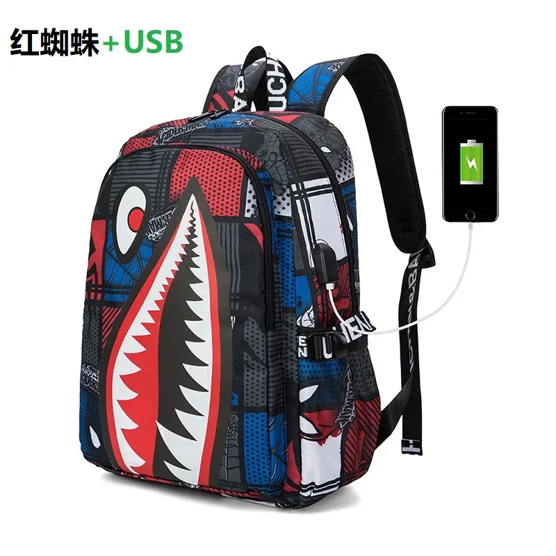 sacs à dos impressions de bouche de décodage cool, sacoches d'université solomon pour garçons, cartables unisexes, sacs imperméables pour étudiants, sacs de grande capacité