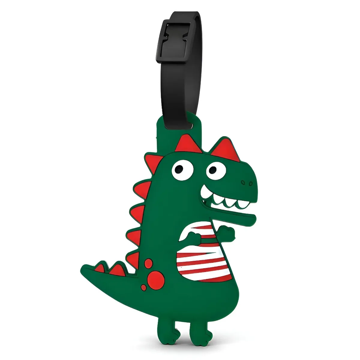 étiquette de bagage portable motif animaux mignons (chat, chien, dinosaure) pour identification de valise et étiquette d'embarquement