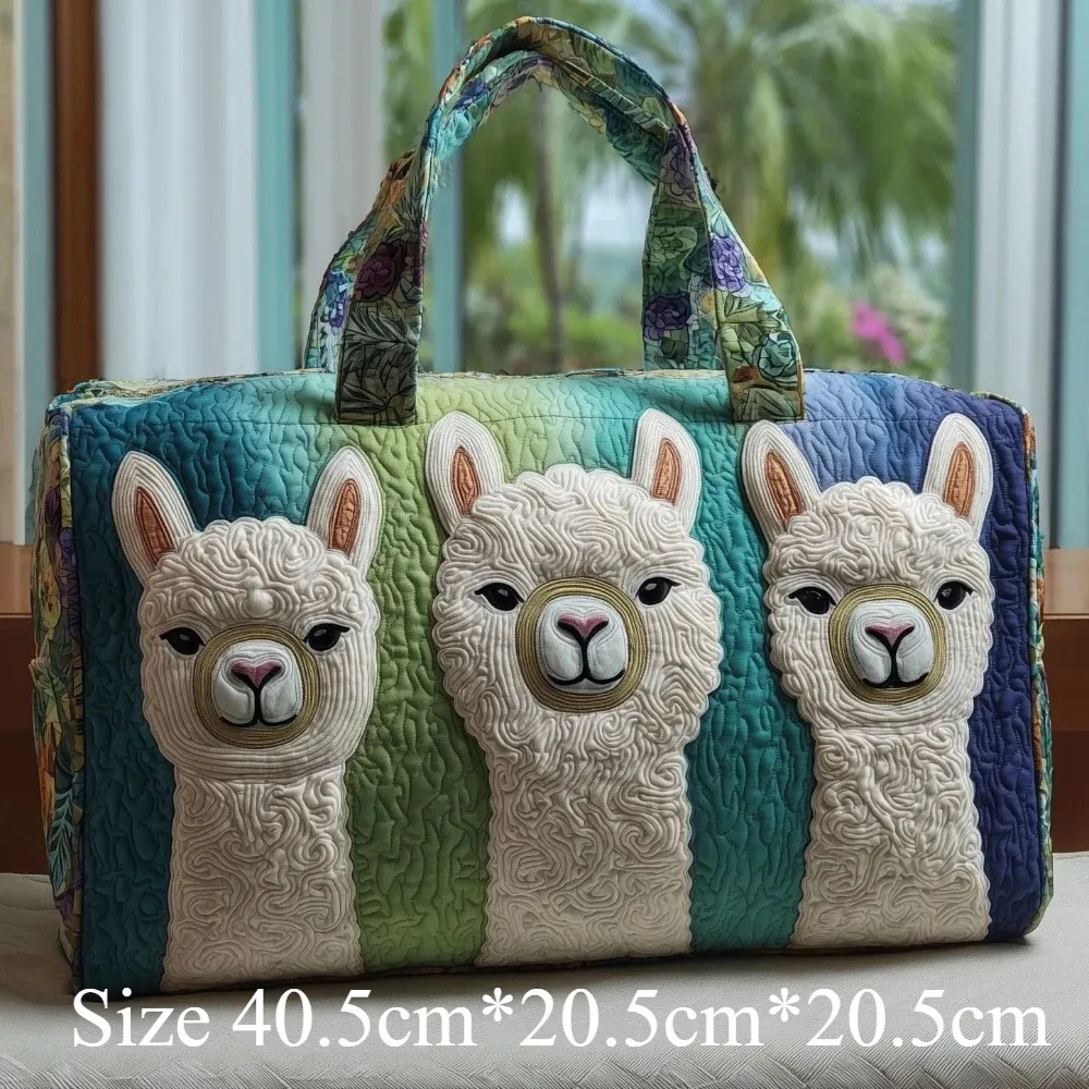 sac de voyage matelassé 3d imprimé animal ours flamant rose paon lama lion art bohème pour hommes femmes week-end plage voyage sacs