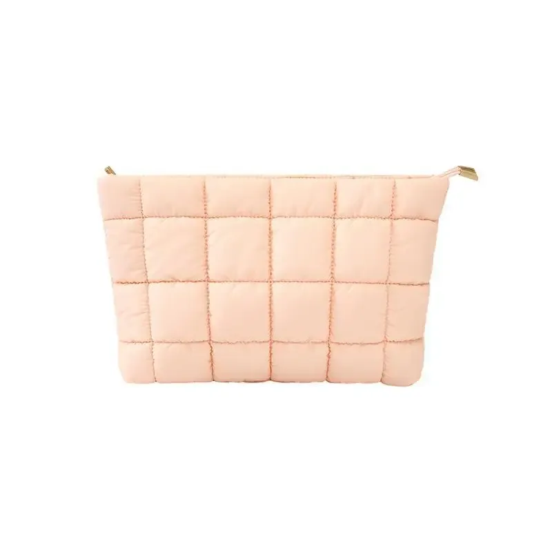 trousse de toilette matelassée douce avec fermeture éclair résistante, organiseur portable pour le maquillage quotidien, sac de rangement pour voyage, cadeaux pour femmes