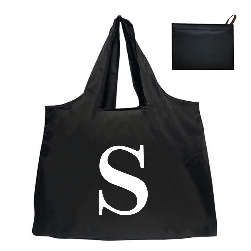 sacs à main pliables réutilisables de grande capacité, sac à provisions, fourre-tout lavable en poudre, sac fourre-tout de voyage pour la mode, initié