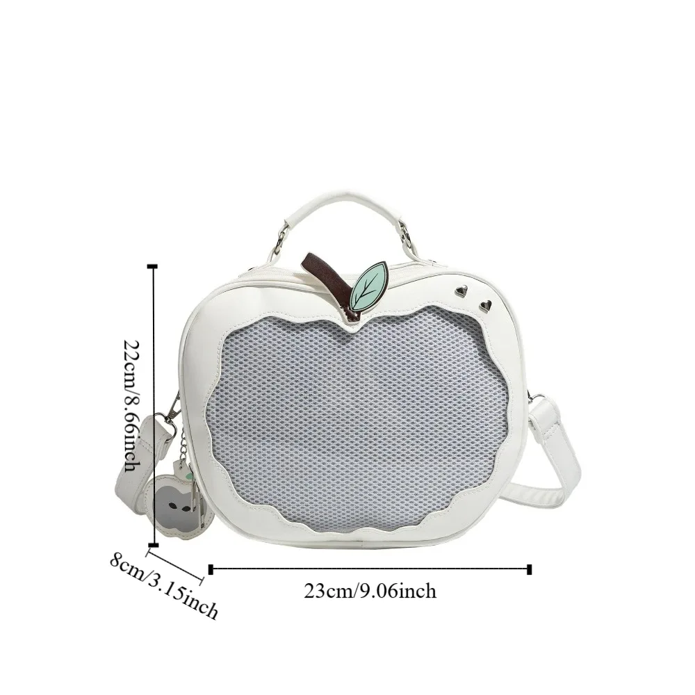 sac à fermeture éclair kawaii fruits itabag coton poupée sac pu poche transparente petit article sac idole marchandise stockage mode sacs à dos