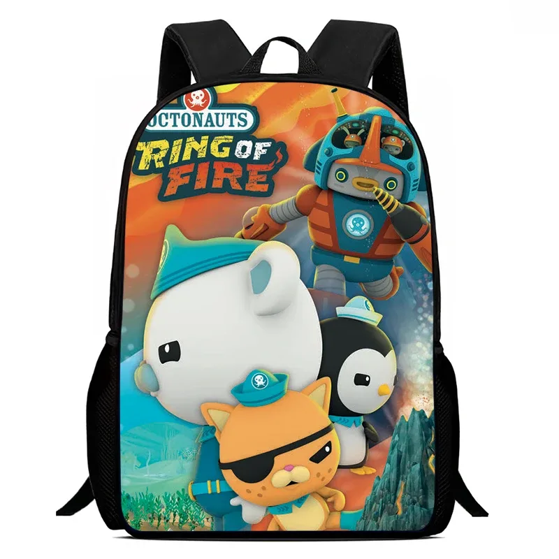 sac à dos imprimé o-octonauts populaire, cartable pour garçons et filles, fermeture éclair sur les épaules, le meilleur cadeau, sac à dos de camping