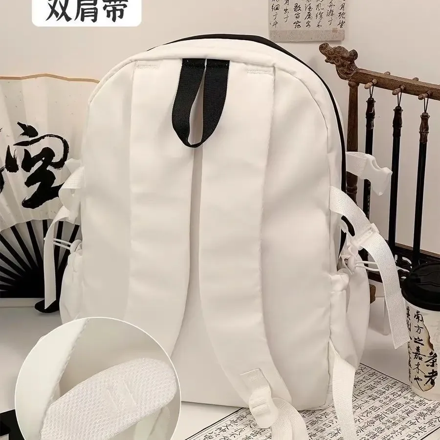 ita sac à dos grande capacité mode femmes sacs à dos solide multi poches bricolage badge pour épingle affichage étudiant sac quotidien décontracté