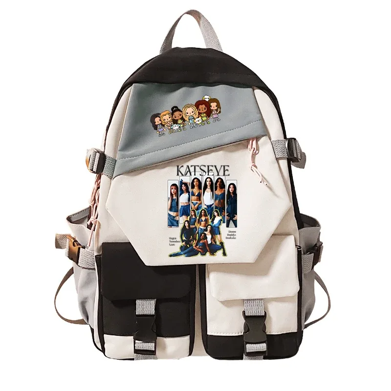 katseye – sac à dos imprimé pour étudiants, sac d'école de grande capacité pour garçons et filles, sac à livres pour femmes, sacs pour ordinateur portable, sac à dos cadeau