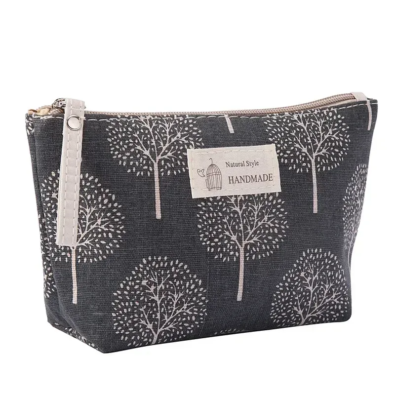 sac à cosmétiques en toile imprimée à la mode, pour le rangement du maquillage, petits sacs de maquillage de voyage, organisateur, sac de rouge à lèvres pour femmes