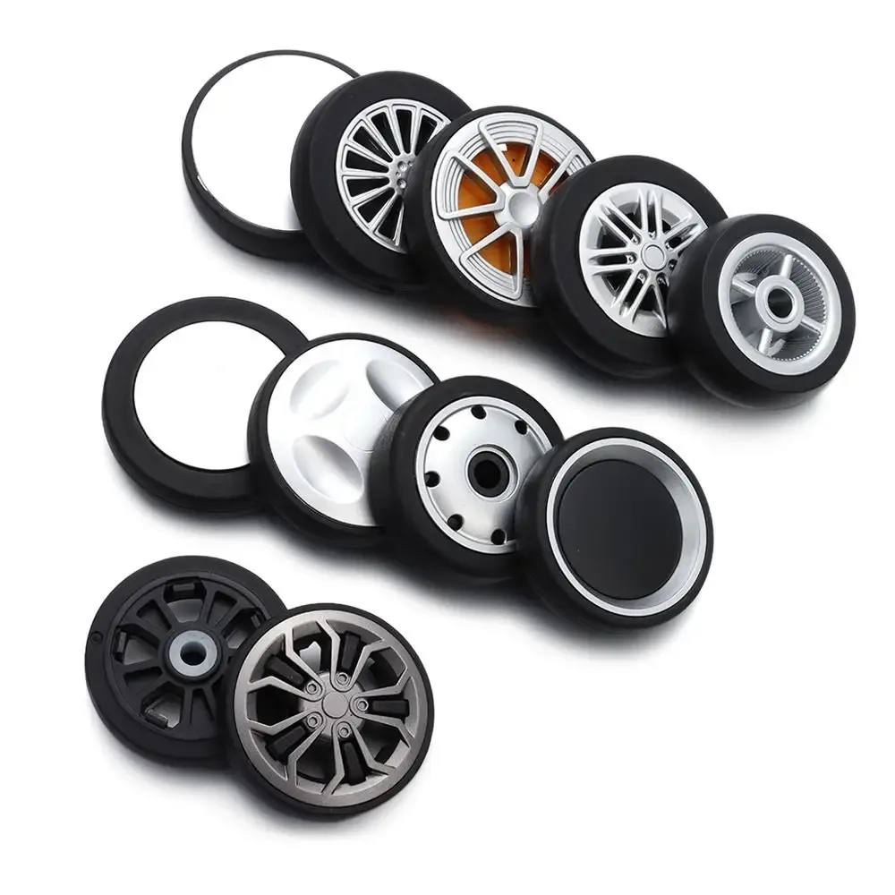 roues de remplacement avec vis pour bagages de voyage, valise, roues, essieux, kit de réparation 40/50/60mm, roulette silencieuse, bricolage, 2 pièces