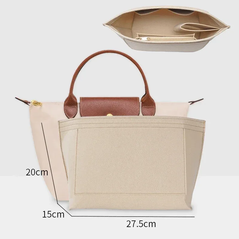 organisateur de sac pour longchamp, petit fourre-tout, rangement et finition de sac timide, doublure de sac intérieur