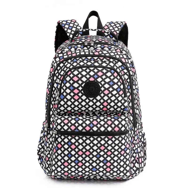 sac à dos à deux épaules pour femmes, sac à dos décontracté pour ordinateur portable, grande capacité, cartable d'étudiant, sac à dos de voyage étanche en nylon
