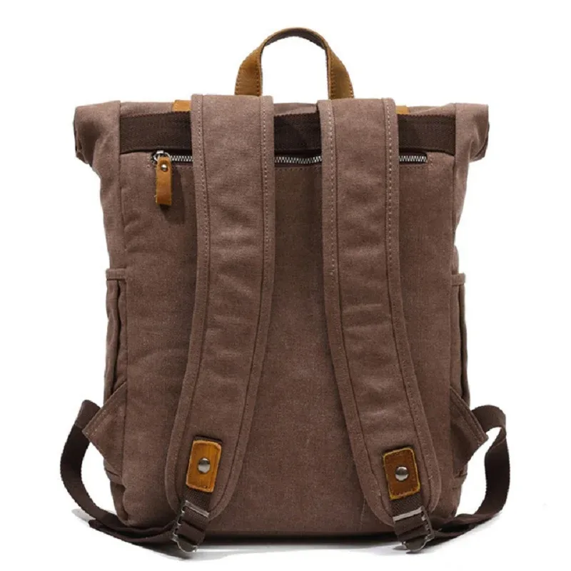 sacs à dos vintage en toile et cuir, sacs à dos de voyage pour ordinateur portable, sacs d'école pour adolescents, sacs à dos pour étudiants, sacs à dos pour ordinateur