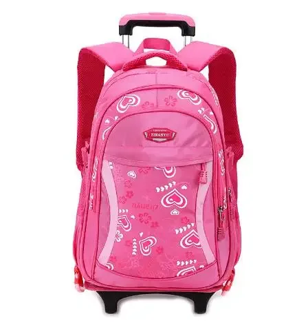 sac à dos d'école à roulettes pour enfant fille