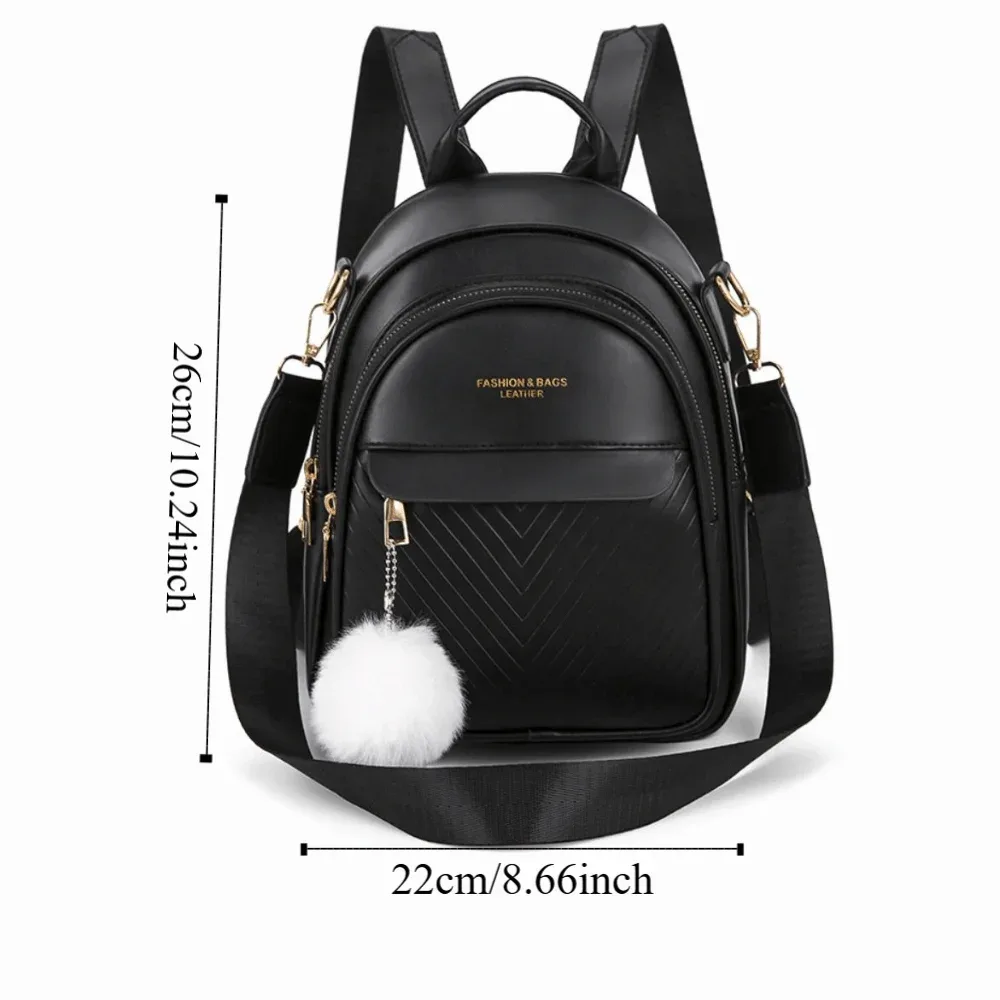 petit sac à dos carré en cuir pu, simple et tendance, sacs d'école décontractés en pu, grande capacité, mini sacs de luxe légers pour femmes, voyage quotidien