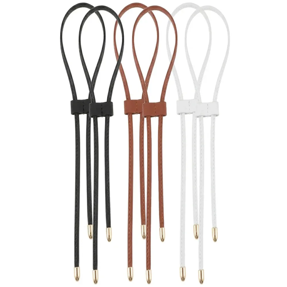 3-6 pièces de cordon coulissant en cuir pu détachable pour sac seau, sangle de remplacement, accessoires de sac à dos, cordon coulissant pour sac diy