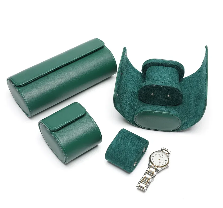 étui à montre personnalisé avec logo, en cuir pu de luxe, gravure de nom, organiseur pour hommes à 1, 2 ou 3 emplacements, boîte à montre de voyage, cadeau pour femmes, boîte de présentation de montre