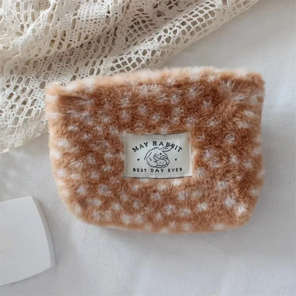petite trousse de maquillage à la mode, organisateur de voyage de grande capacité, pochette pour serviettes hygiéniques, étui à rouge à lèvres à motif de cerf pour femmes en voyage