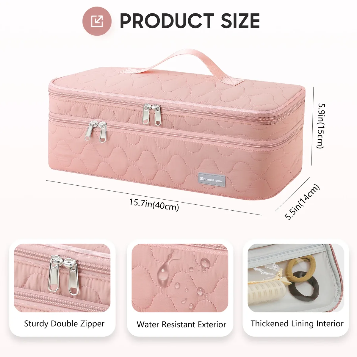 sac à main portable pour sèche-cheveux, mallette de voyage, sac de rangement multifonction pour maquillage cosmétique, support organisateur de produits de toilette pour femmes