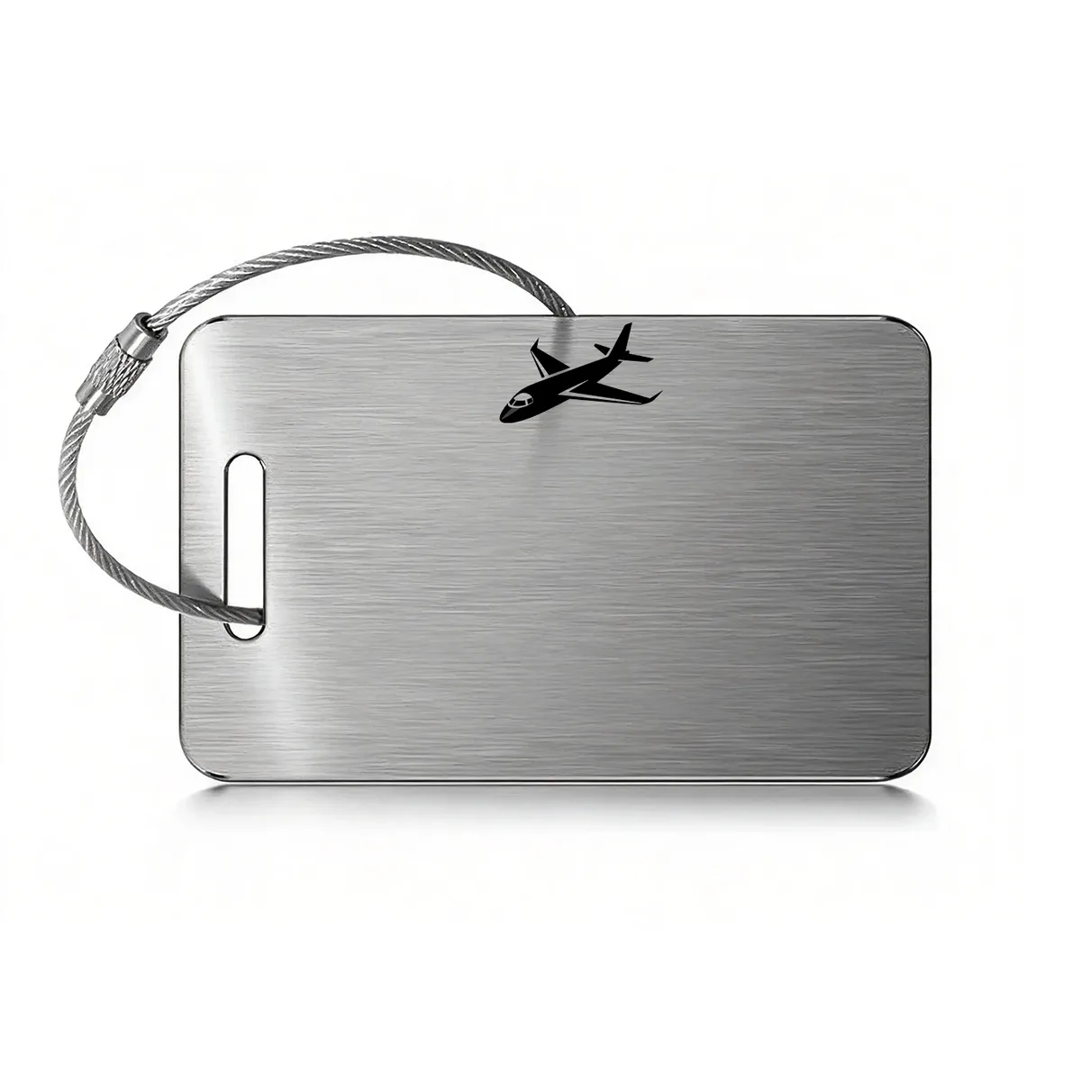 étiquette de bagage avec texte personnalisé, étiquette de valise personnalisée en acier inoxydable, accessoires de voyage anti-perte, étiquettes d'identification de gravure laser