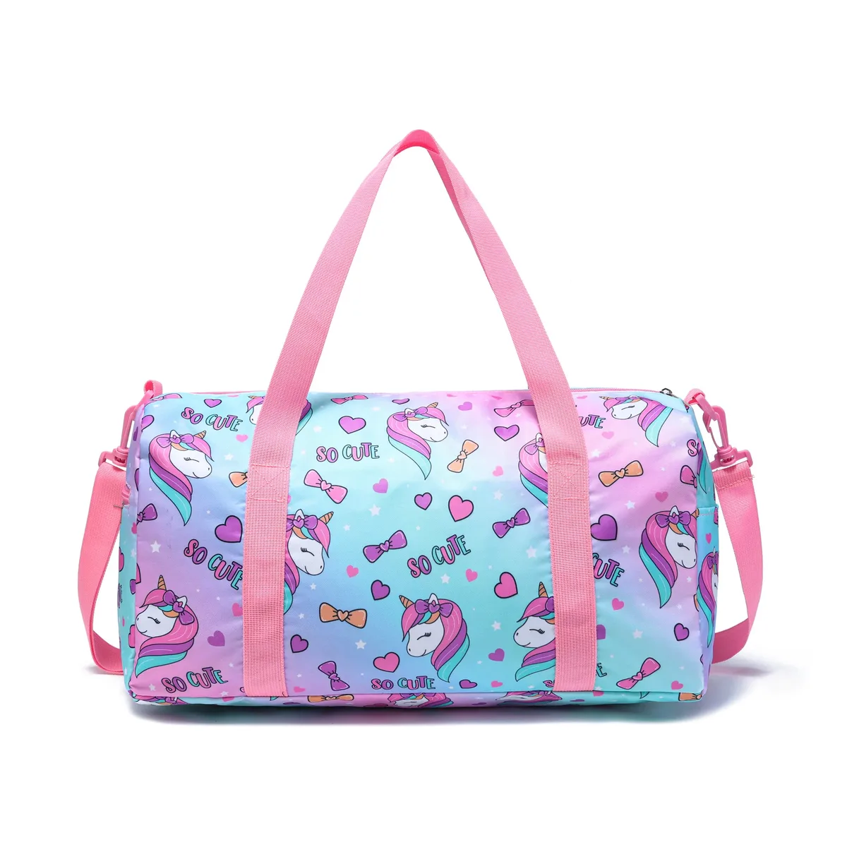 sacs de voyage classiques licorne sirène imprimés en 3d, grande capacité, sac bandoulière en forme de baril, sacs de sport de plein air, sac de yoga et de gym