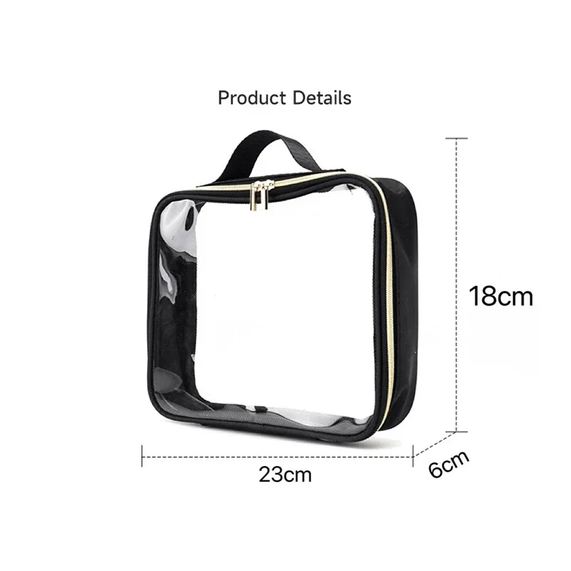 sac de lavage de voyage portable pour femmes, pochette de rangement transparente et étanche pour maquillage, organisateur de cosmétiques de grande capacité, étui de beauté pour femmes