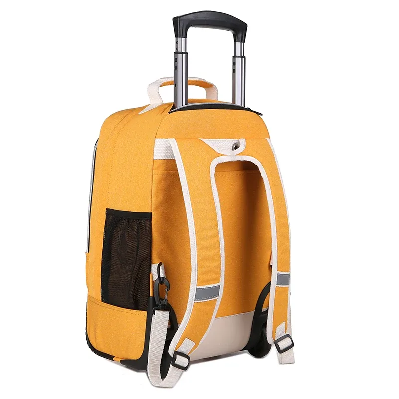 sac à dos roulant pour ordinateur portable, avec roulettes, résistant à l'eau, approuvé au vol, sac à roulettes
