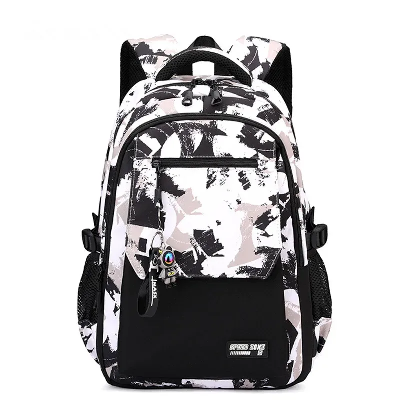 nouveau sac à dos imperméable 2026 pour homme, compatible ordinateur portable 15,6 pouces, imprimé graffiti, sac de voyage oxford pour femme, sac scolaire vintage pour homme