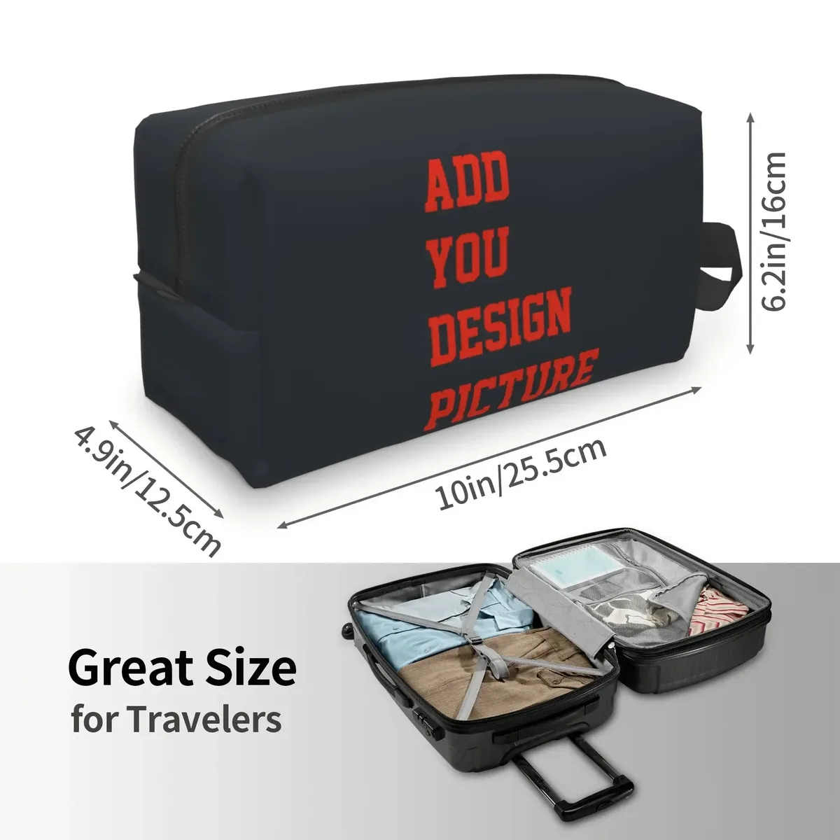sac de rangement portable personnalisé, grande capacité, trousse de toilette de voyage, sac de rangement personnalisé
