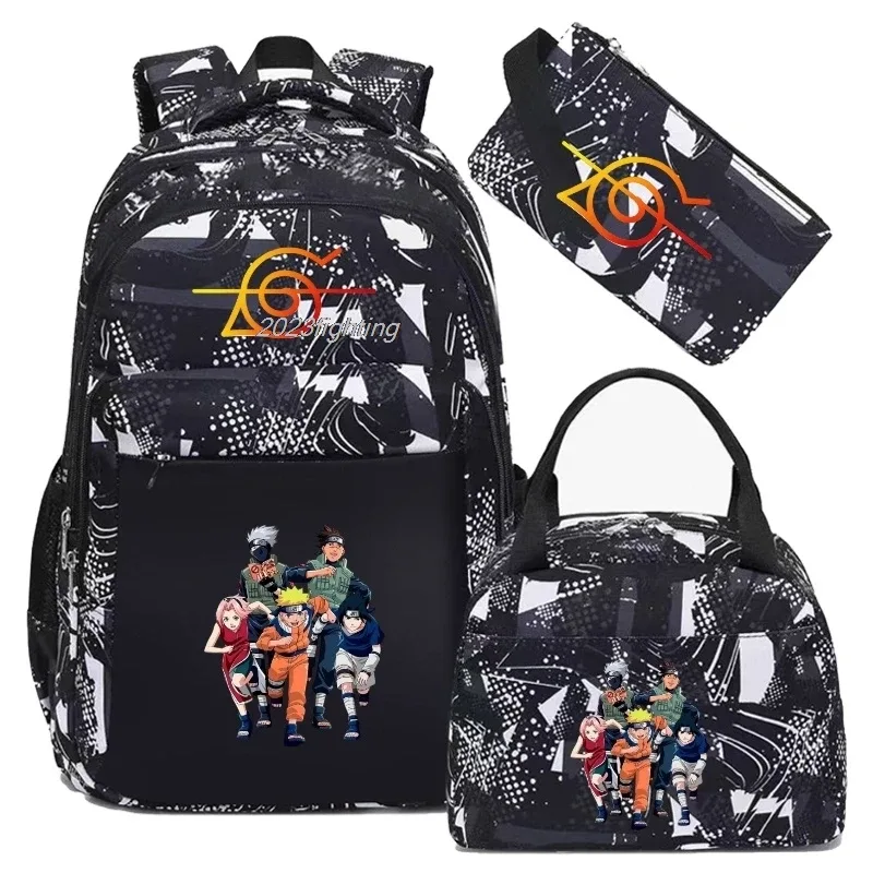 sac à dos camouflage uzumaki naruto uchiha sasuke pour hommes, sacs à dos de randonnée réfléchissants, sacs de voyage en plein air, sac d'école pour adolescents, sac pour ordinateur portable