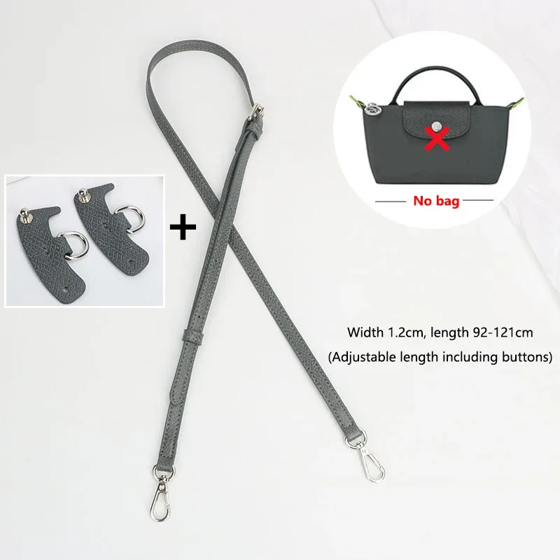 1 ensemble de sangles de sac pour longchamp mini, ensemble de sangles d'épaule en cuir véritable sans poinçon, accessoires de sac à bandoulière de transformation