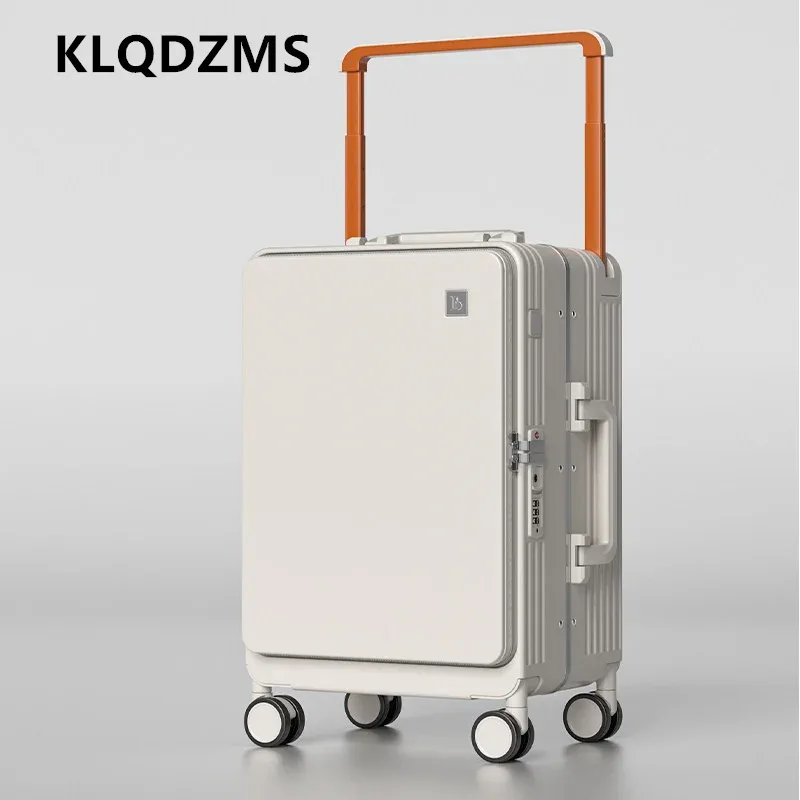 KLQDZMS Valise ABS+PC grande capacité, valise à roulettes pour femme, boîte de voyage 20"24"26"28 pouces, sac de voyage style chariot, bagage pour homme
