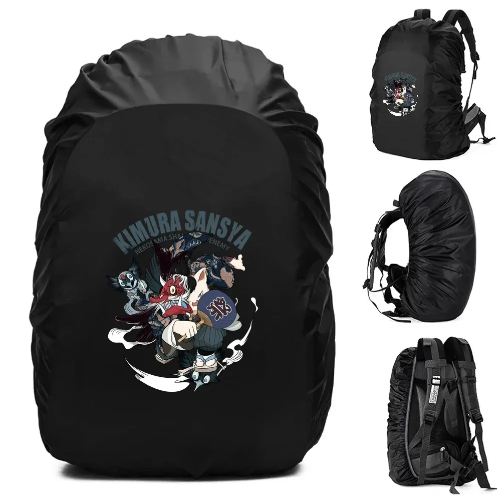 juste de pluie pour sac à dos unisexe, sac étanche, camping en plein air, randonnée, escalade, sports, housse de pluie anti-poussière, motif samouraï, 20-70 l