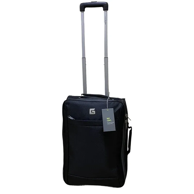 bagage à main de 20 pouces, valise légère pliable avec roulettes et poignée télescopique, sac de voyage oxford résistant à l'eau