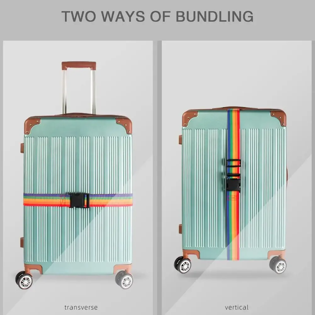 nouveau sangles de bagage droites pour valise, ceinture de bagage avec boucle de déverrouillage réglable, accessoire de voyage facilement identifiable