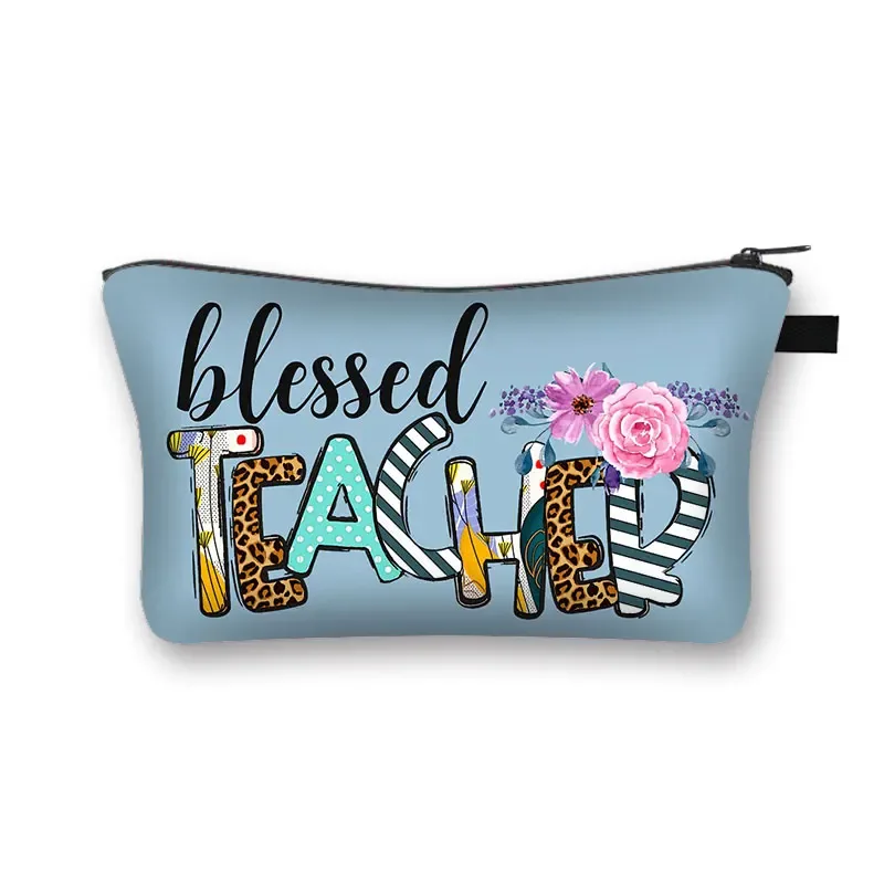 merci enseignant/ gracias maestra/ merci maitresse trousse à cosmétiques femmes trousse de maquillage filles organisateur cosmétique cadeau de remise des diplômes