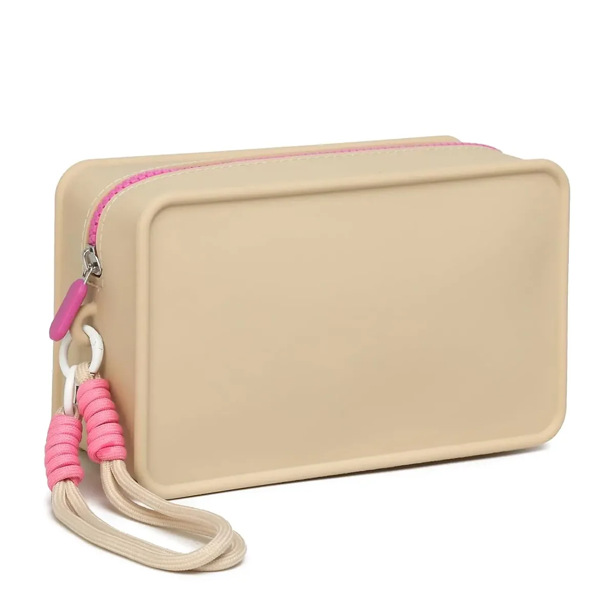 trousse de maquillage de voyage en silicone, pochette de maquillage de grande capacité, sac de rangement de maquillage de voyage, trousse de toilette étanche, cosmétique portable