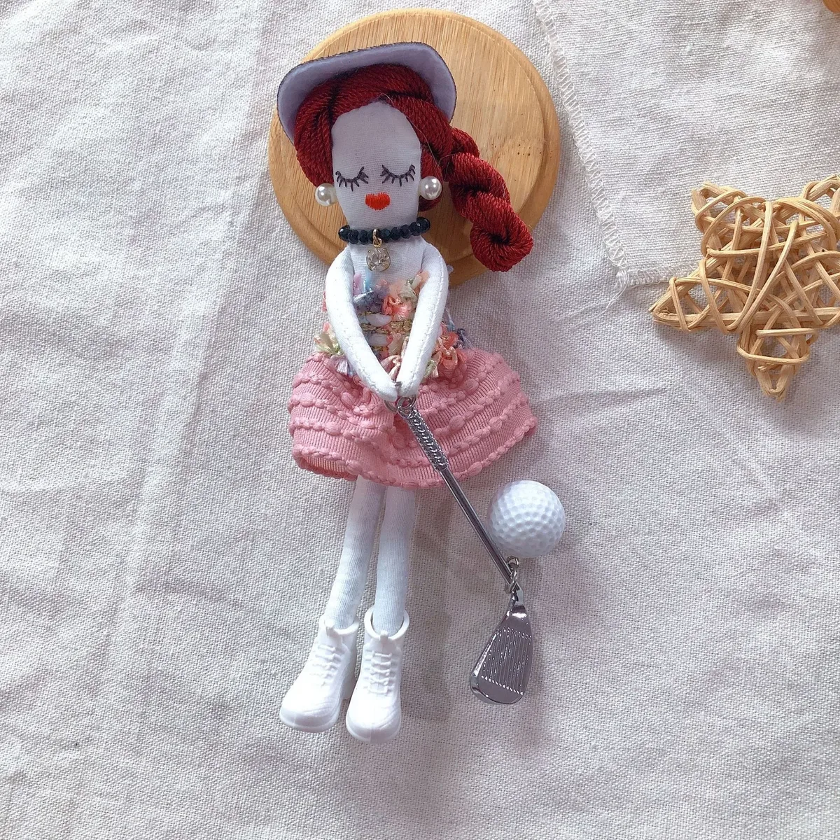 sac bandoulière tendance pour fille avec pendentif, porte-clés de voiture mignon à l'effigie d'un personnage de dessin animé, accessoire de porte-clés