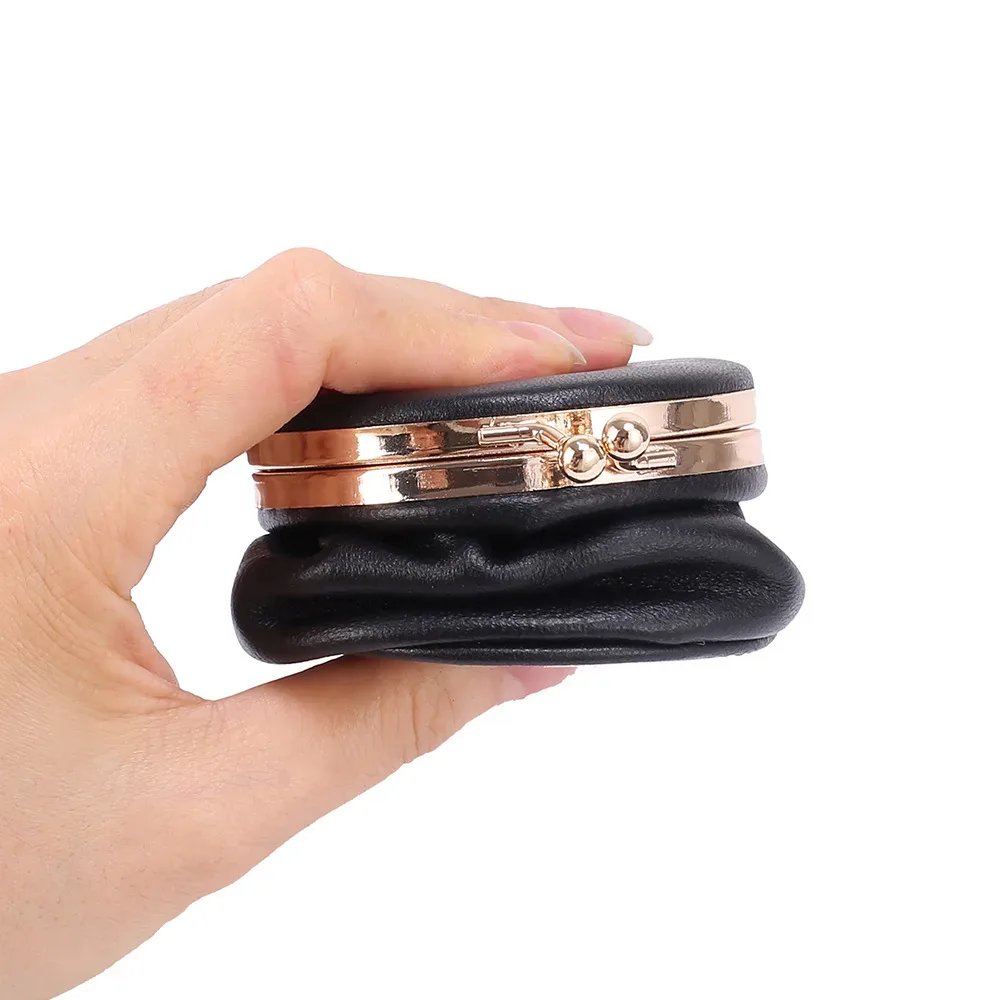 mini sac à cosmétiques en cuir pour femmes, organisateur de rouge à lèvres vintage portable avec miroir, petite pochette mignonne pour sac à main, essentiels de voyage