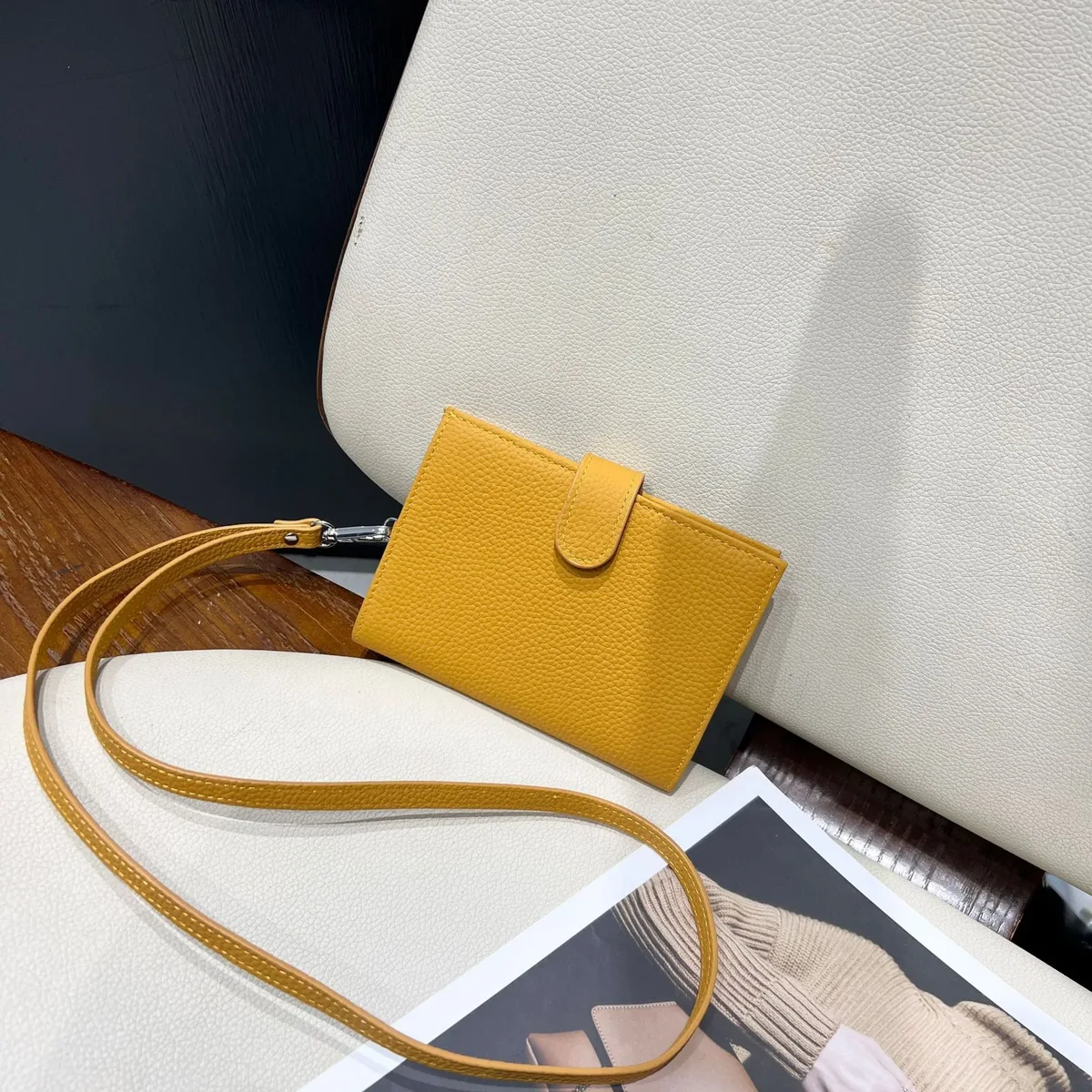 porte-passeport en cuir véritable ultra-fin avec nom personnalisé, porte-cartes multifonctionnel, porte-billets, sac de rangement